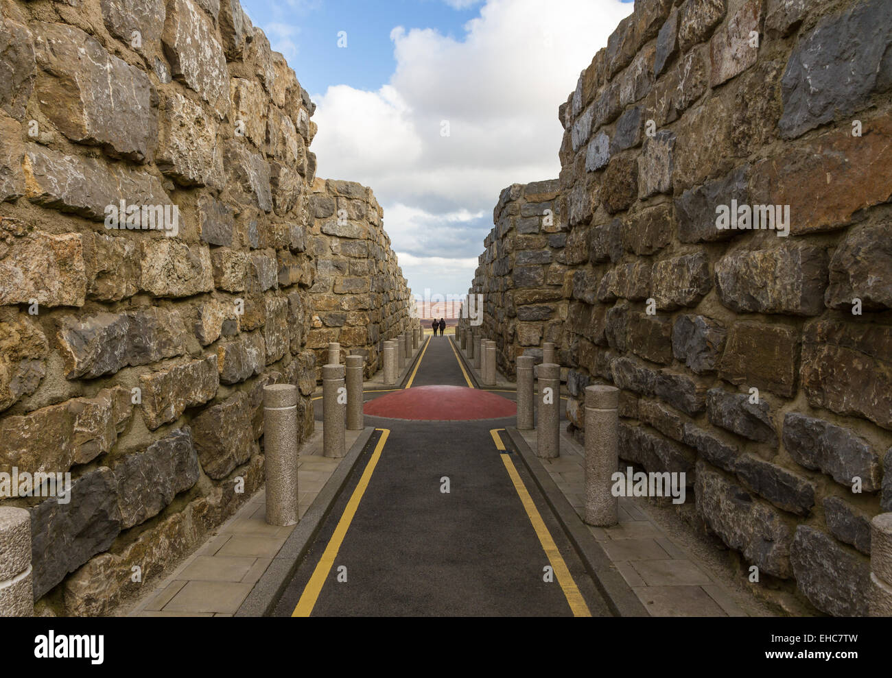 Il taglio Coldstones arte pubblica da Andrew Sabin a Coldstone cava, ponte Pateley, Yorkshire. Foto Stock