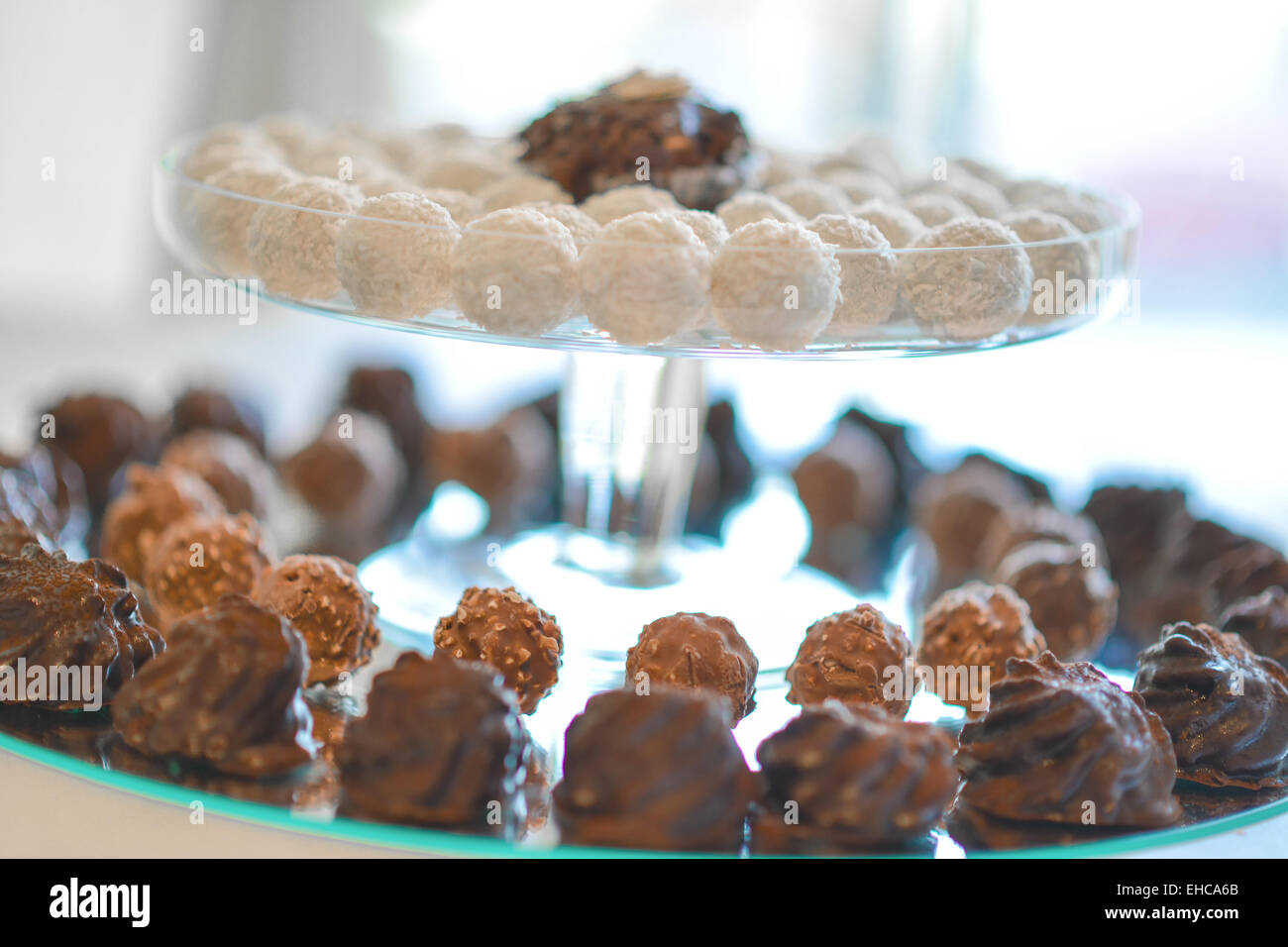 Torte al cioccolato Foto Stock