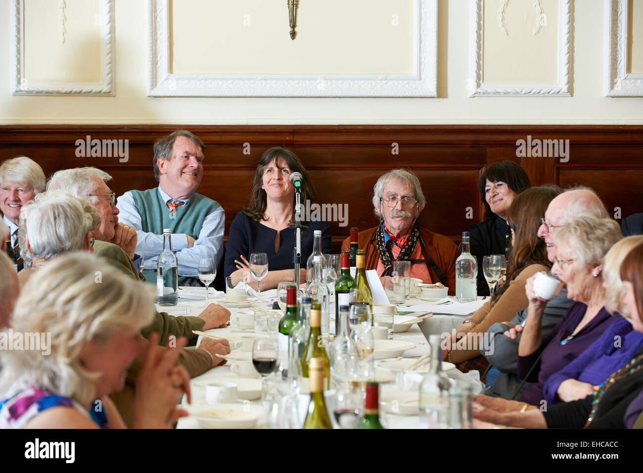 Jeremy Lewis, Emma Bridgewater, Tom Priestley & Valerie Grove al oldie pranzo letterario 10/03/15 Foto Stock