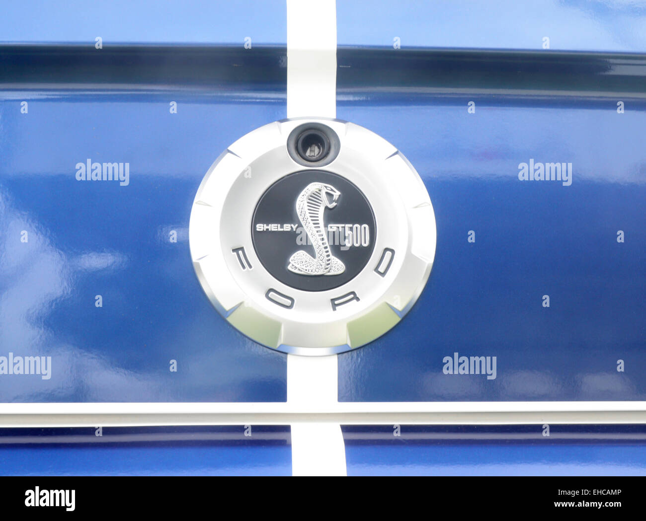 Badge su sportello del bagagliaio.2007 Ford Mustang Shelby GT 500 Foto Stock