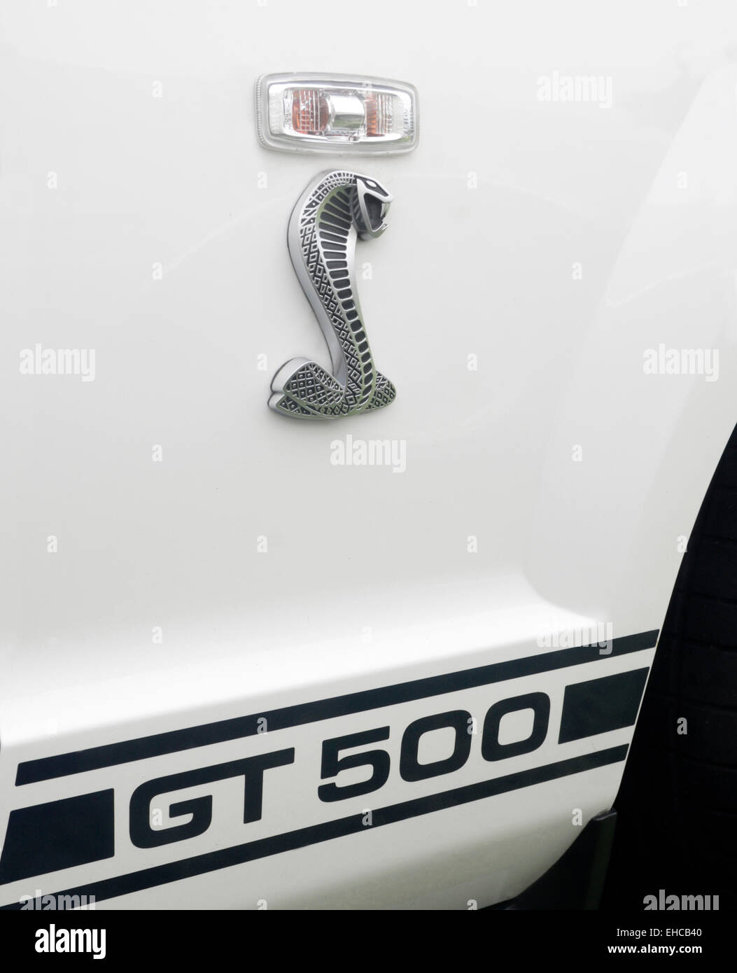2007 Ford Mustang Shelby GT 500 badge Foto Stock
