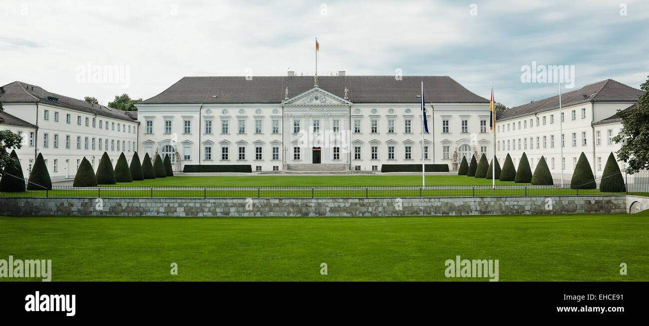 Schloss Bellevue Headquater del Presidente federale a Berlino Germania Foto Stock