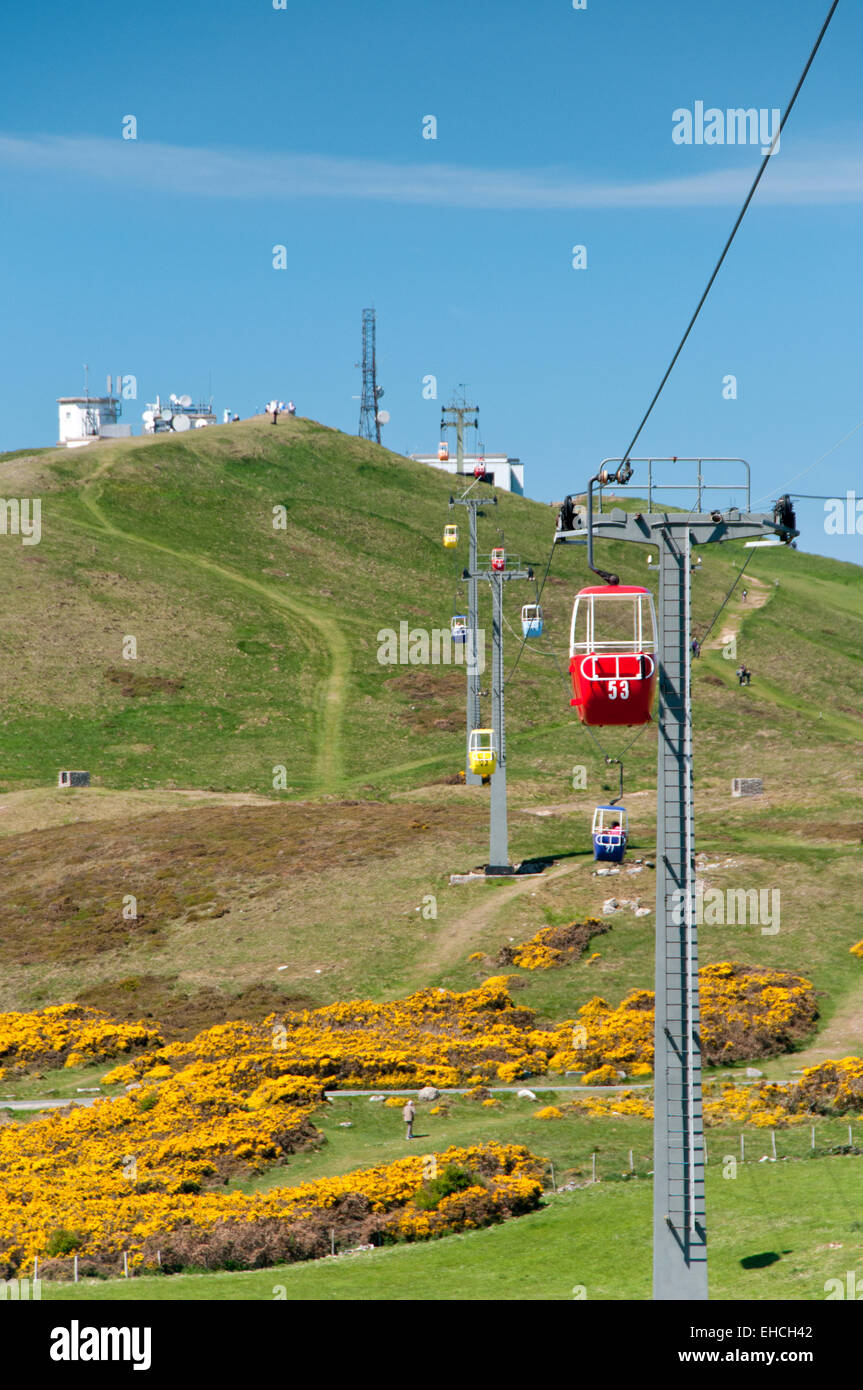 Llandudno Cable Car System, il Great Orme, Llandudno, Galles del Nord, Regno Unito Foto Stock