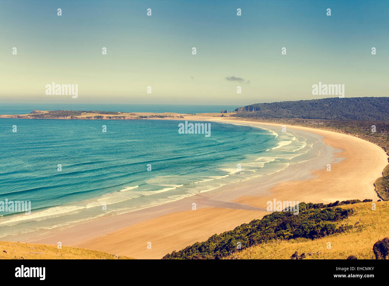 Grande e bella spiaggia di sabbia Foto Stock