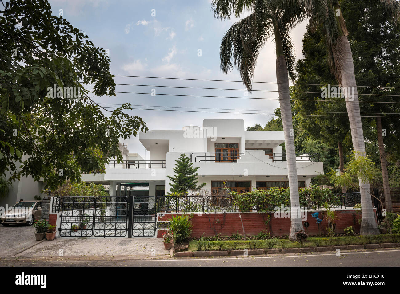 Spaziosa Casa modernista in Chandigarh, Punjab, India Foto Stock