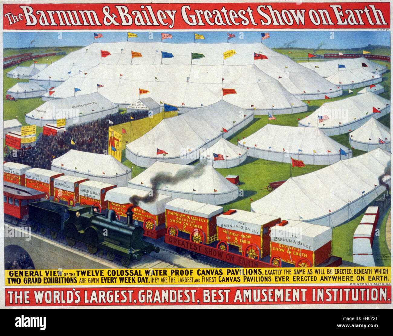 BARNUM & BAILEY CIRCUS poster su 1900 Foto Stock