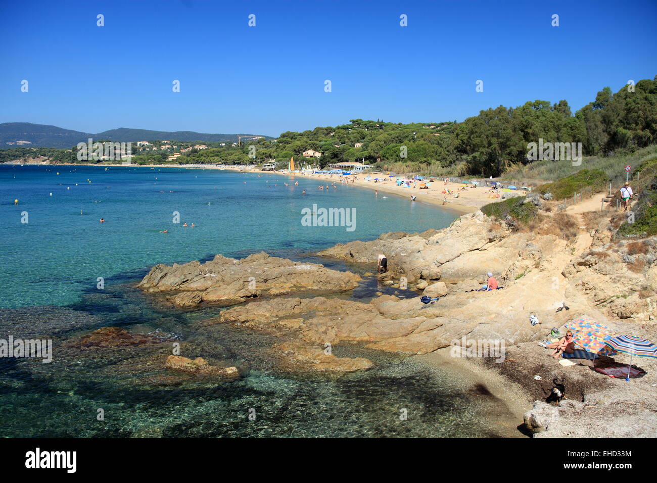 Spiagge naturali nel dipartimento del Var vicino a La Croix Valmer. Riviera francese. Foto Stock