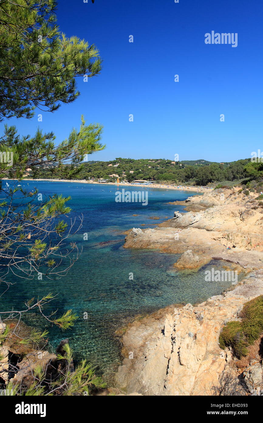 Spiagge naturali nel dipartimento del Var vicino a La Croix Valmer. Riviera francese. Foto Stock