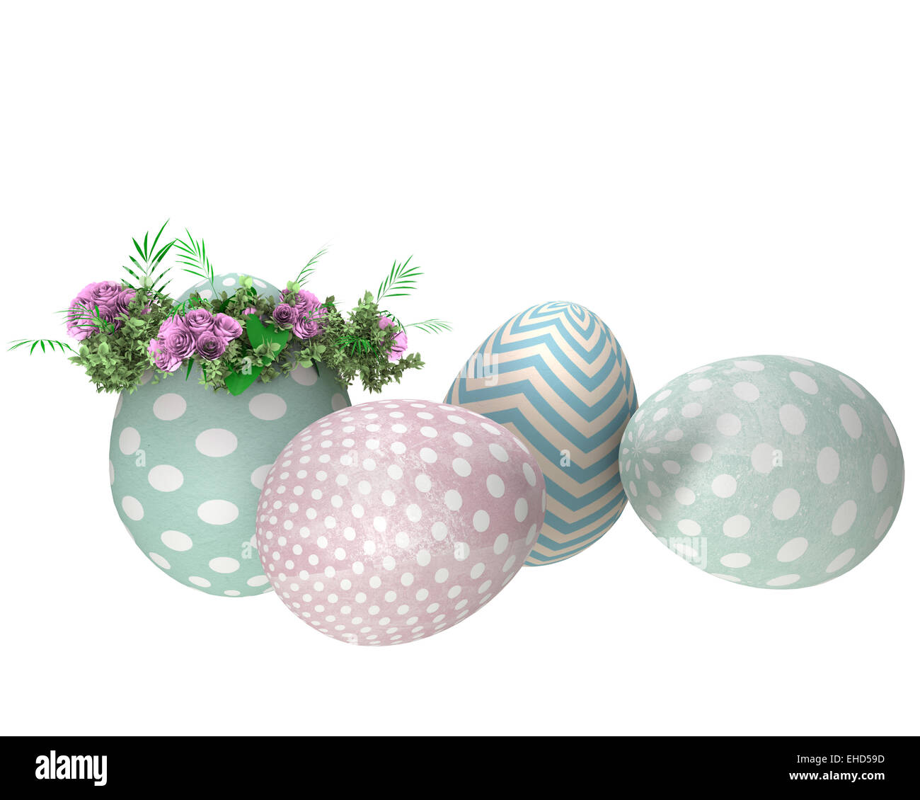 Uova pasquali dipinte Foto Stock