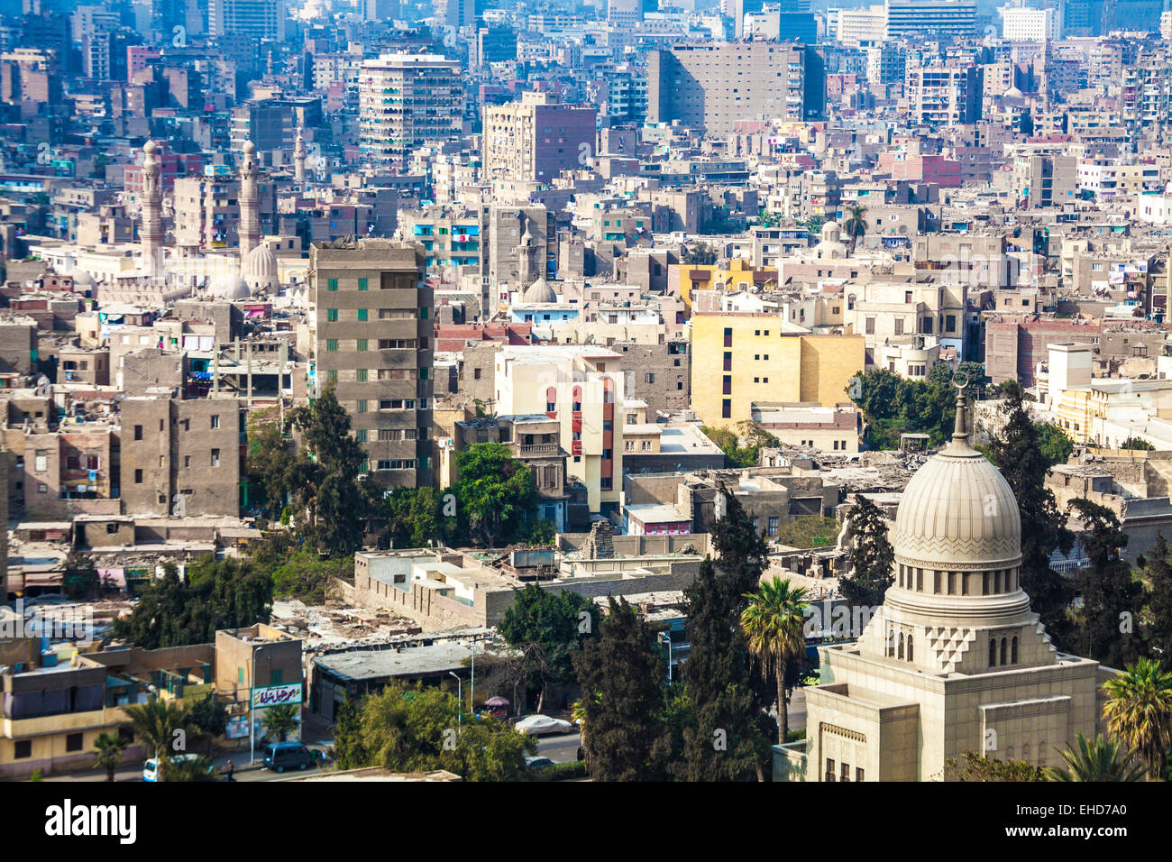 Vista su Cairo dalla cittadella. Foto Stock
