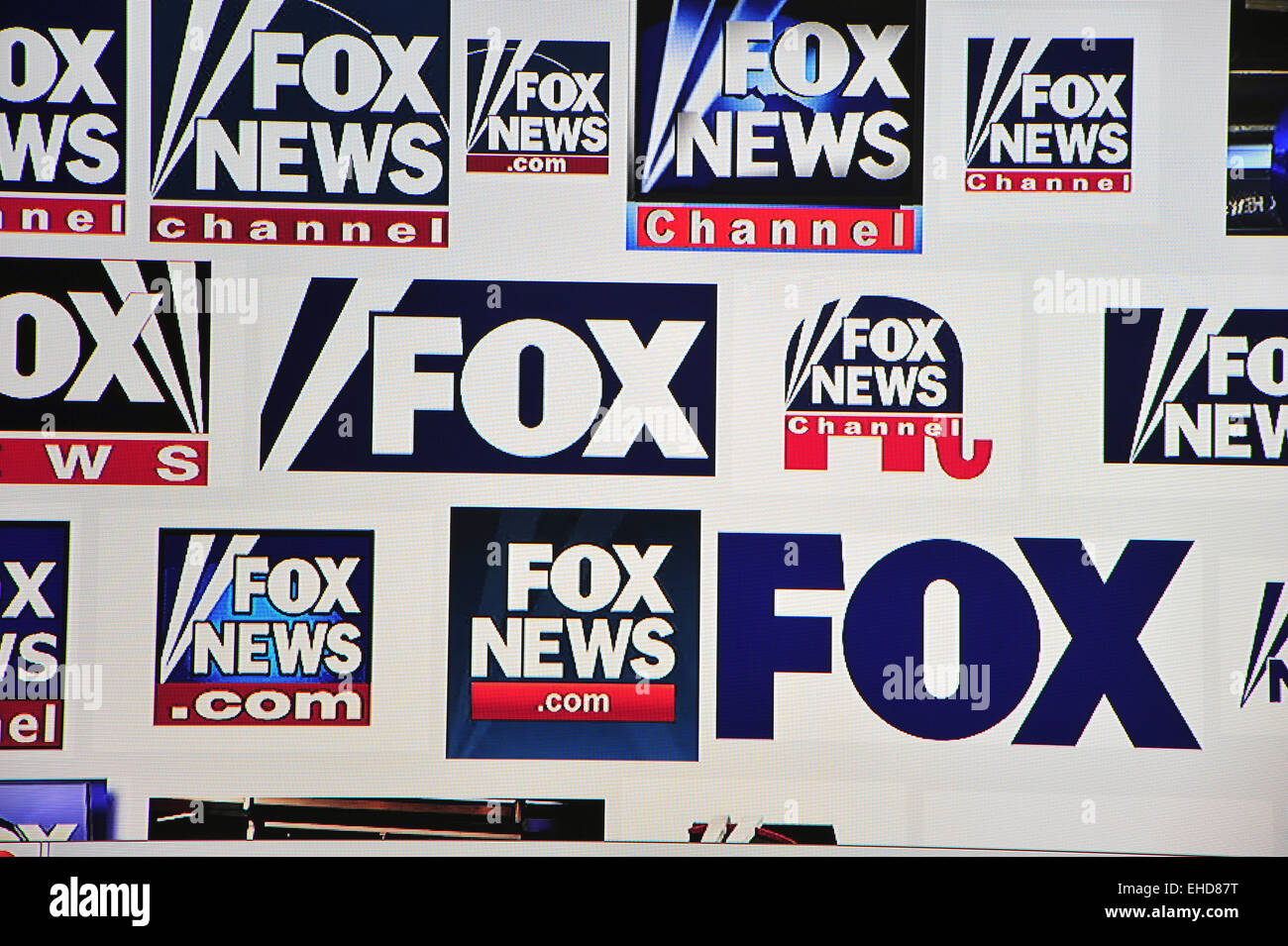Un display della Fox Broadcasting Company logo. Foto Stock