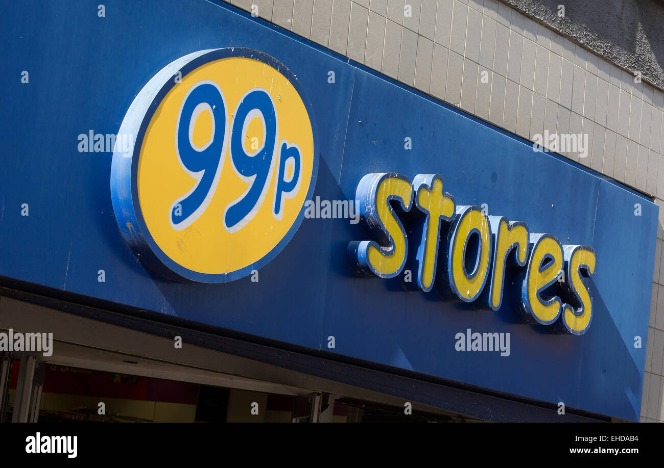 99P SHOP Southend-on-Sea Foto Stock