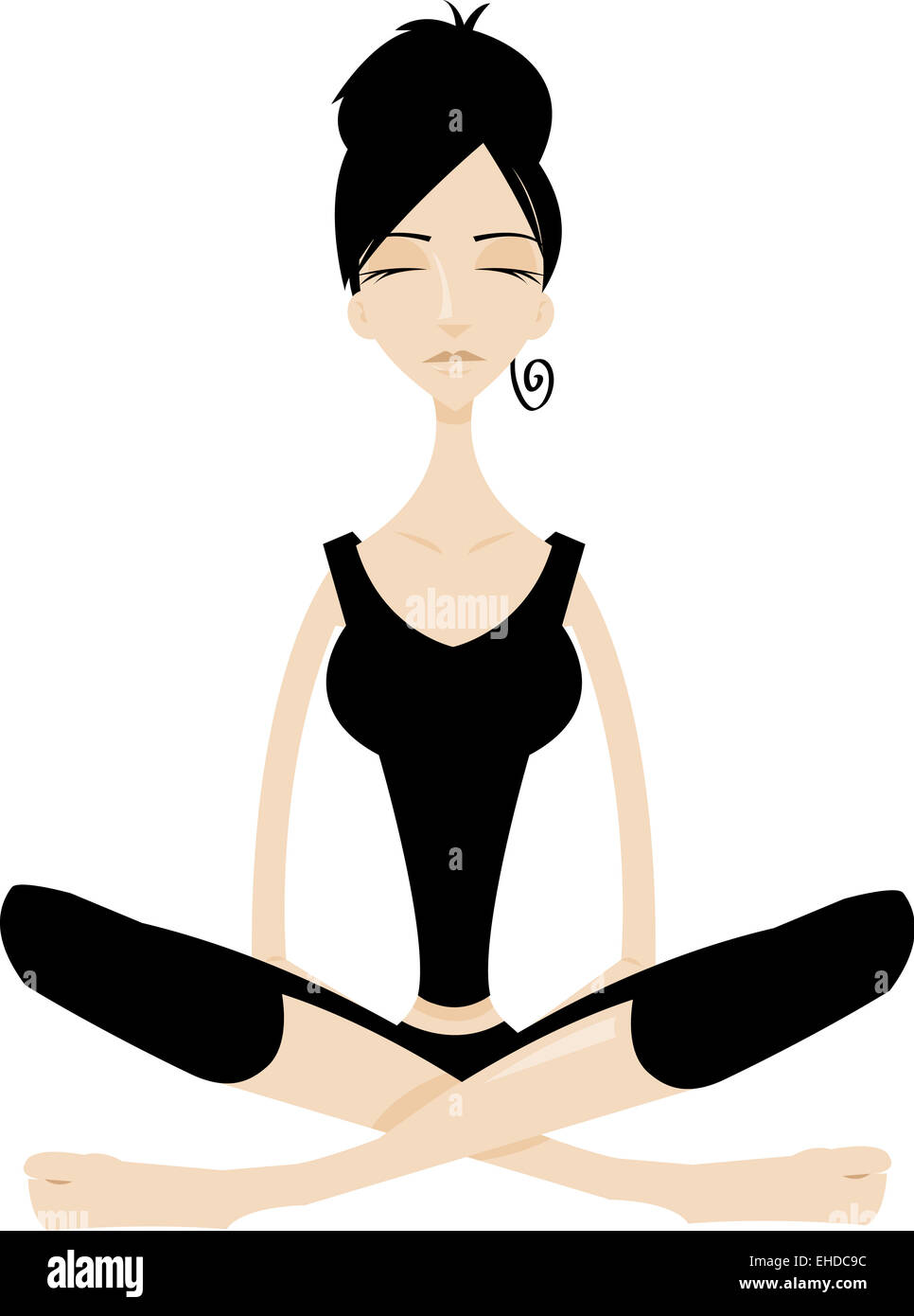 Giovane donna meditando Foto Stock