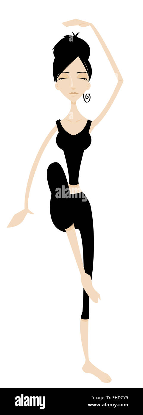 Donna di Tai Chi Foto Stock