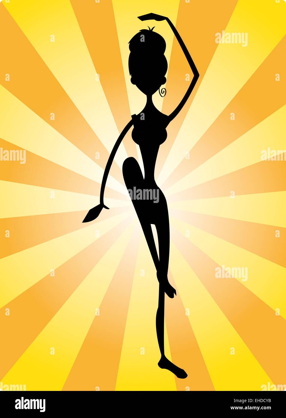 Donna di Tai chi Foto Stock