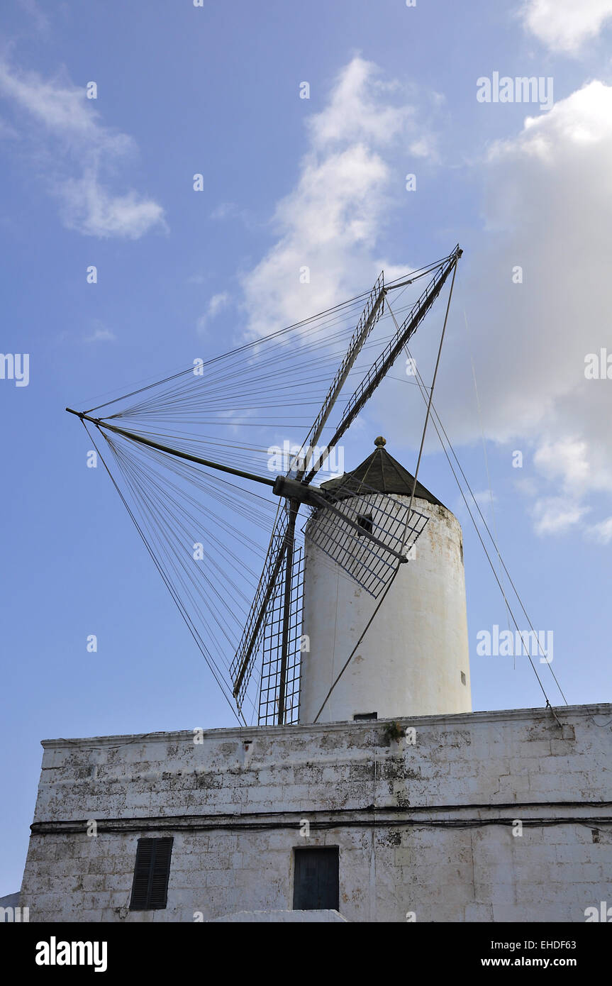 Windmühle von Spanien Foto Stock