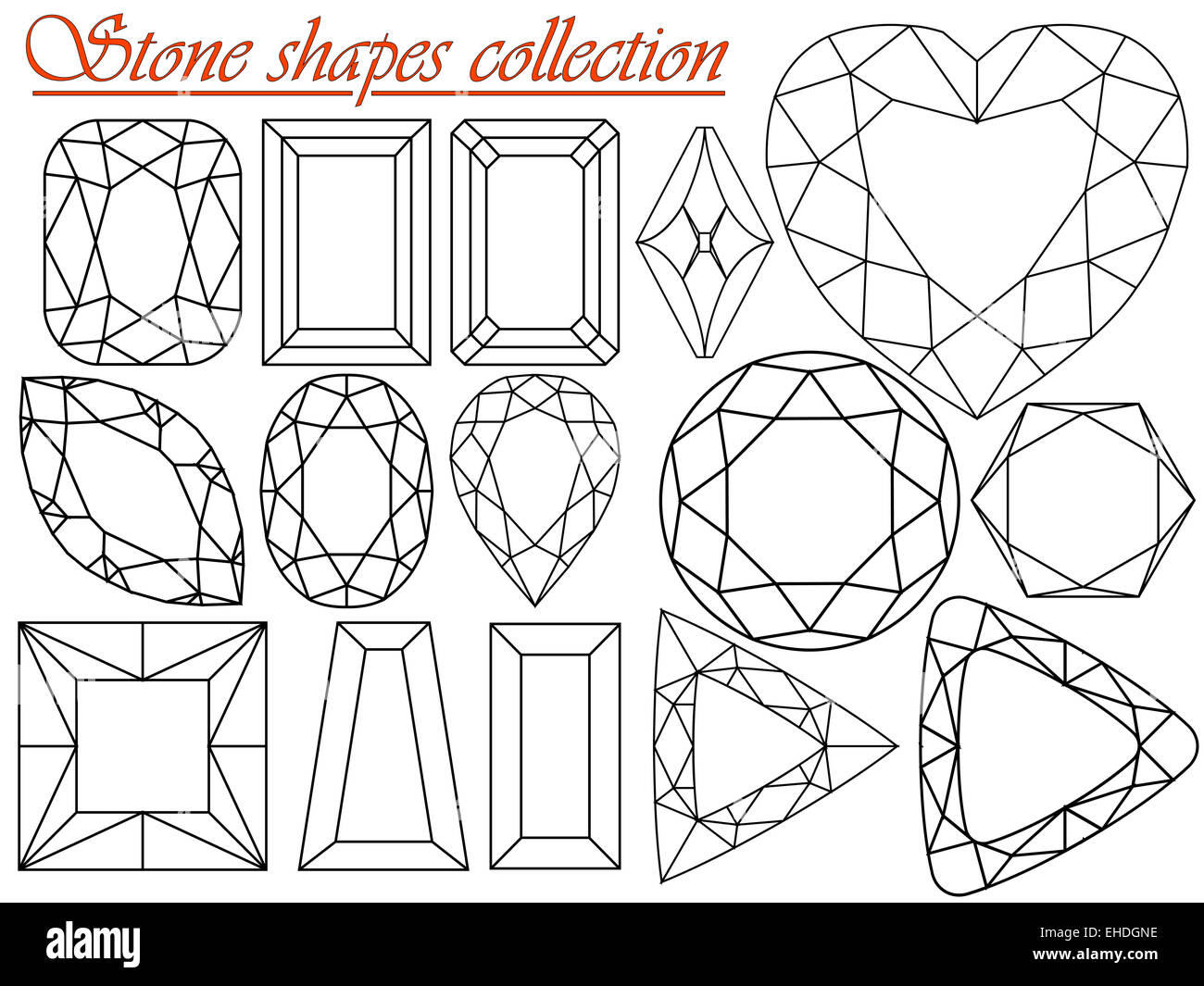 Stone raccolta Shapes Foto Stock
