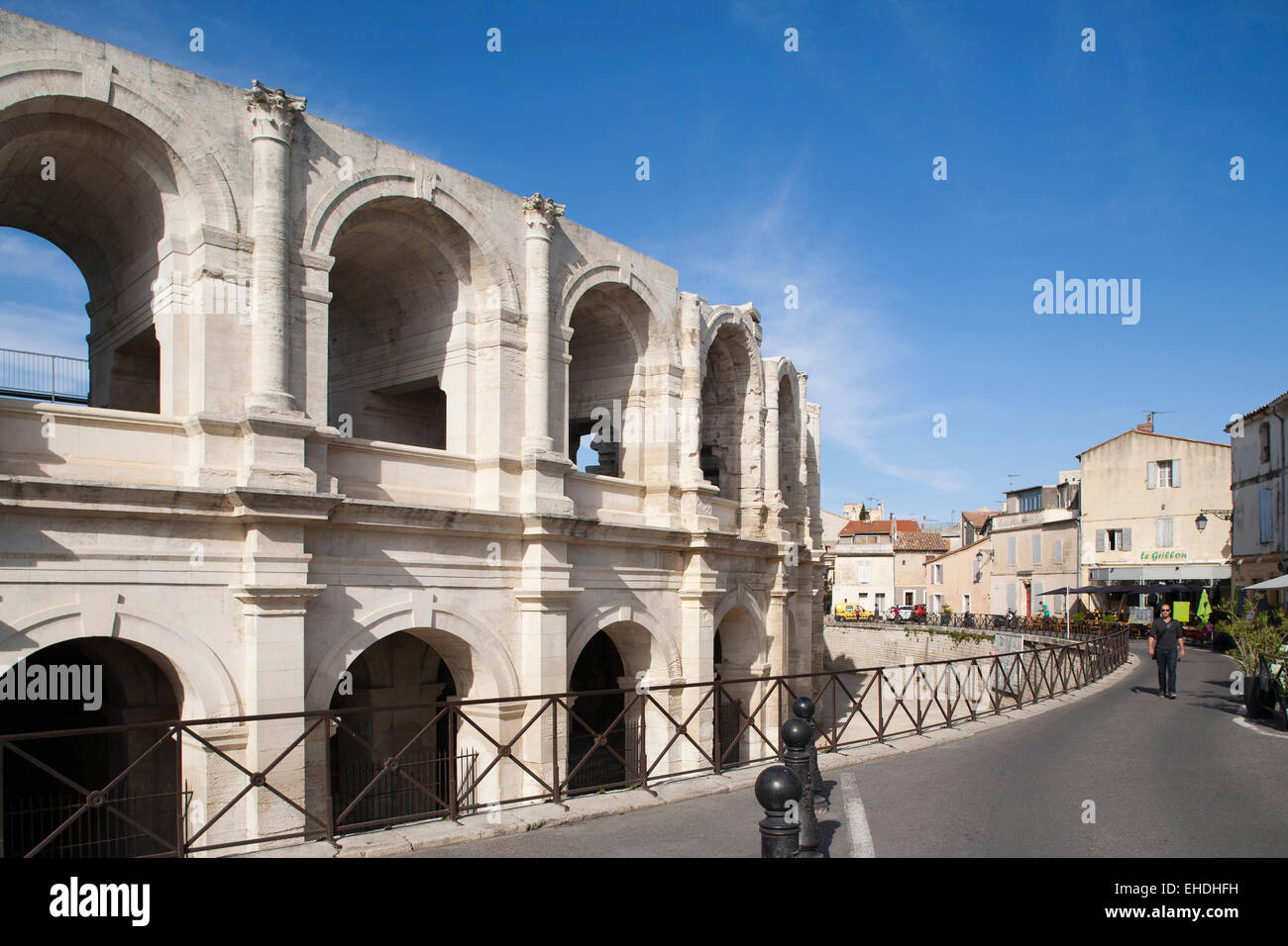 Les Arenes, Arles, la Camargue, la Provenza, Francia, Europa Foto Stock