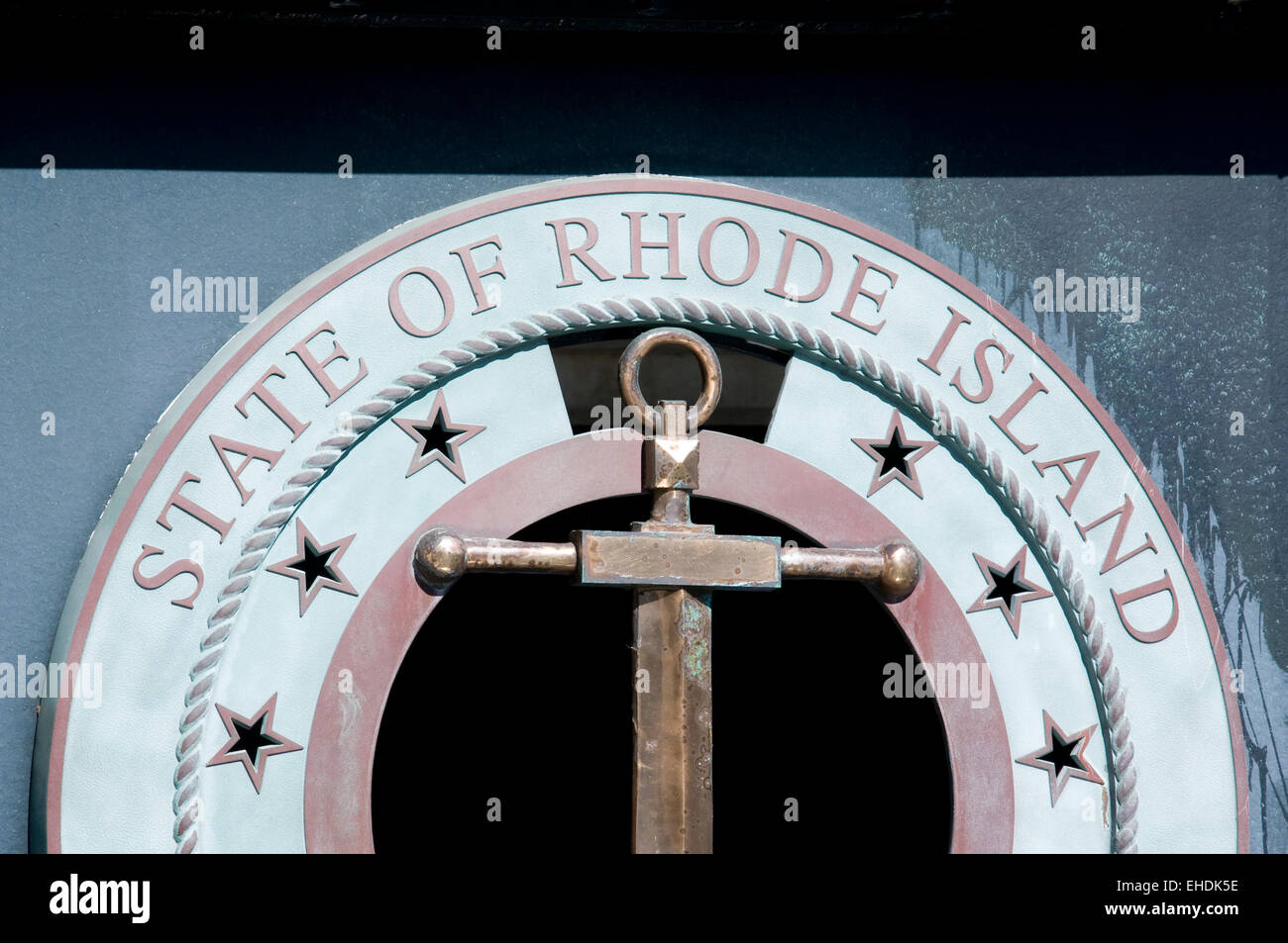Stato di Rhode Island guarnizione nella Provvidenza Foto Stock