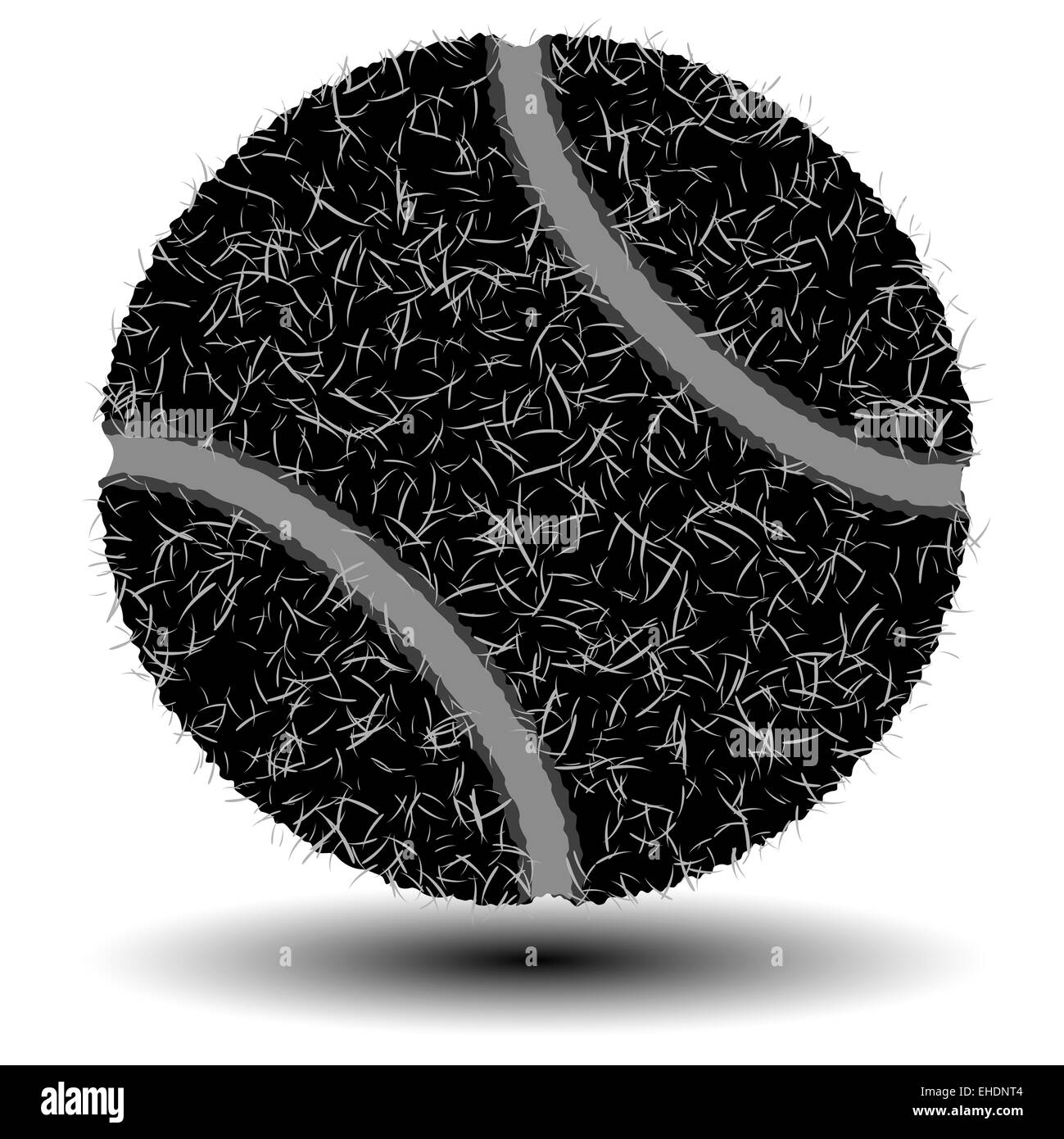 Palla da tennis silhouette Foto Stock