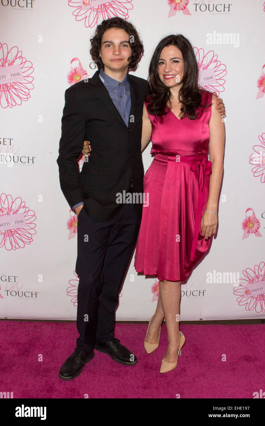 Los Angeles, California, USA. Xii Mar, 2015. Max Burkholder; Jessica Queller assiste la Get In Touch Foundation seconda annua ''piuttosto in rosa'' pranzo & le donne di forza Awards su Marzo 12th, 2015 al Four Seasons Hotel di Beverly Hills, la California. Stati Uniti d'America. Credito: TLeopold/Globe foto/ZUMA filo/Alamy Live News Foto Stock