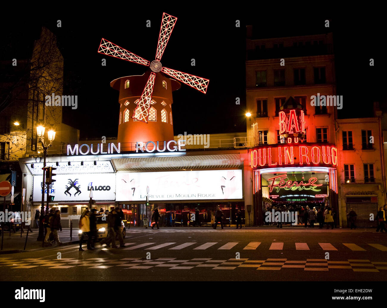 Il Moulin Rouge. Foto Stock