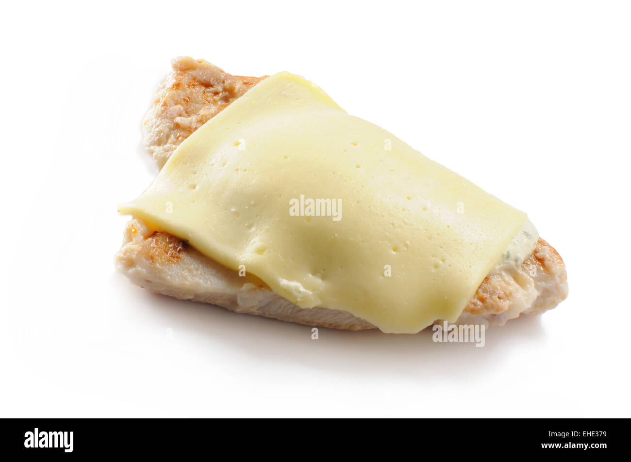 Schnitzel di pollo formaggio Foto Stock