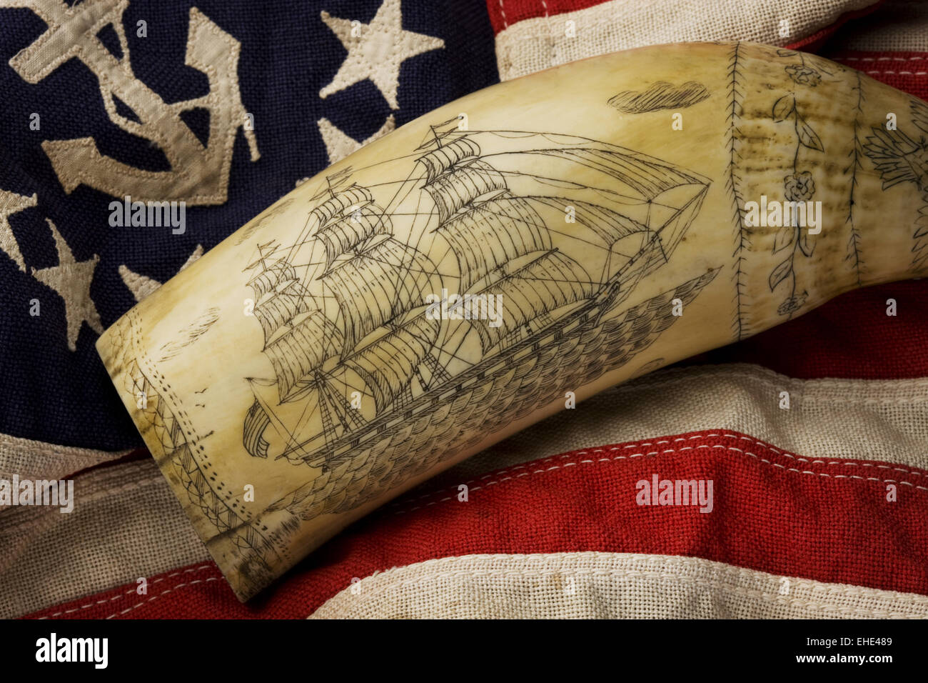 Scrimshaw Foto Stock