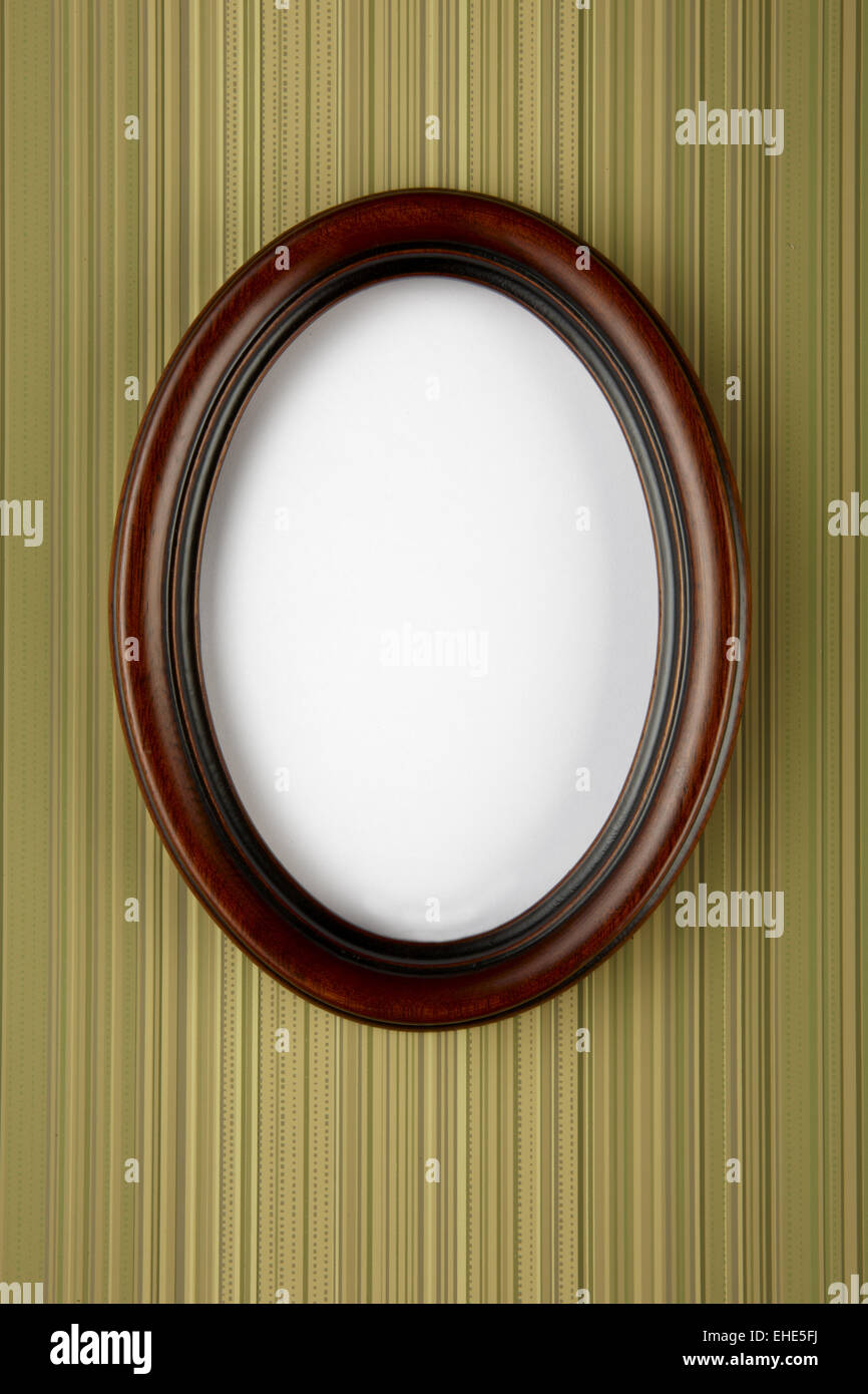 Oval picture frame Foto Stock