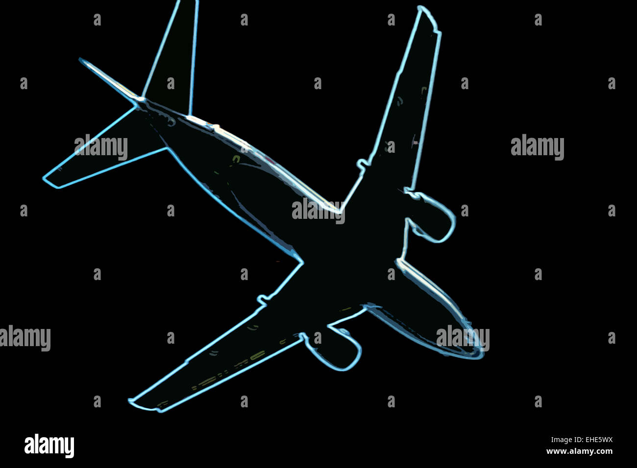 Volo di notte Foto Stock