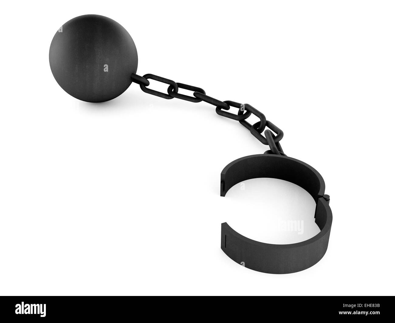 La catena e la sfera di ferro Foto Stock