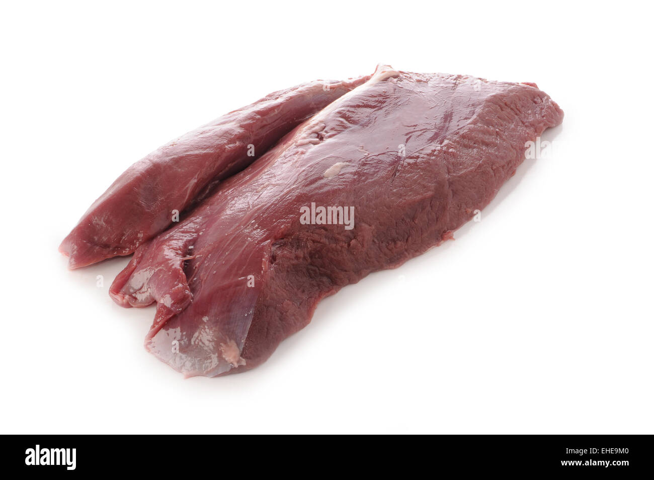 carne di cervo crudo Foto Stock