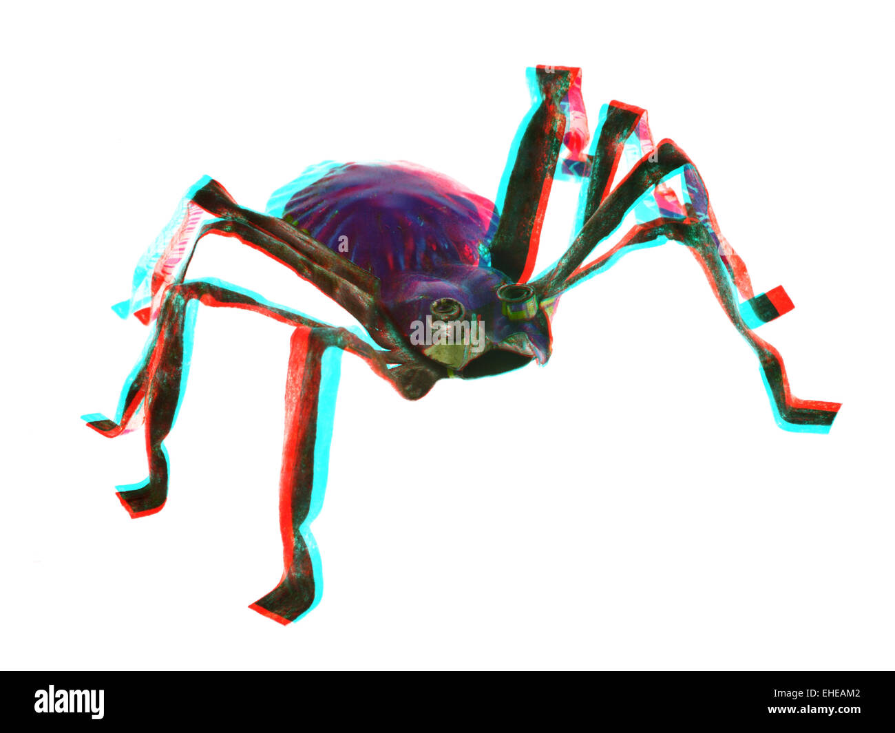 Spinne stereoskopisch Foto Stock