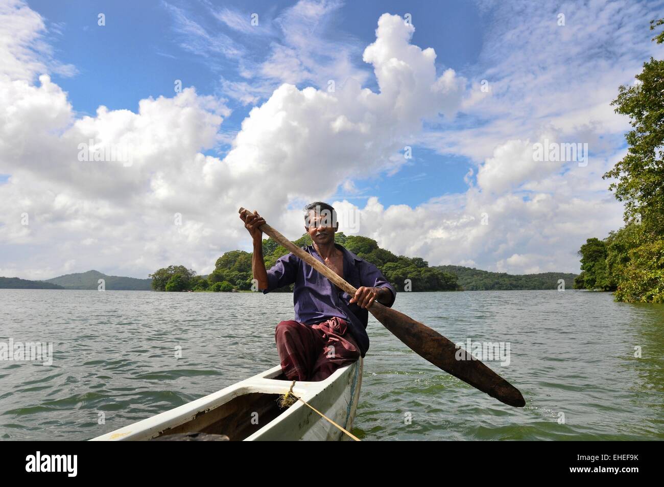 Pescatore in Sri Lanka Foto Stock
