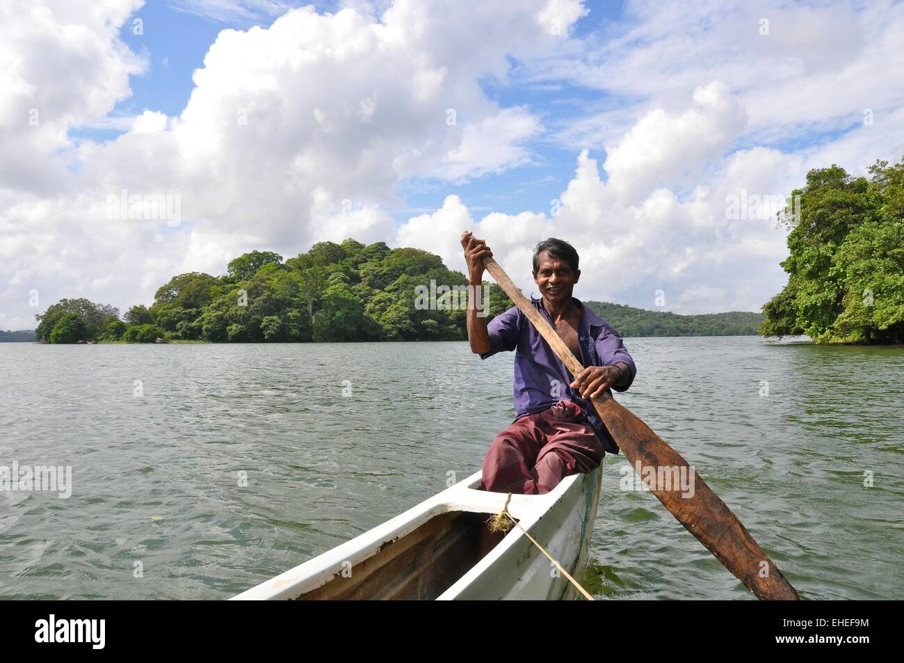 Pescatore in Sri Lanka Foto Stock