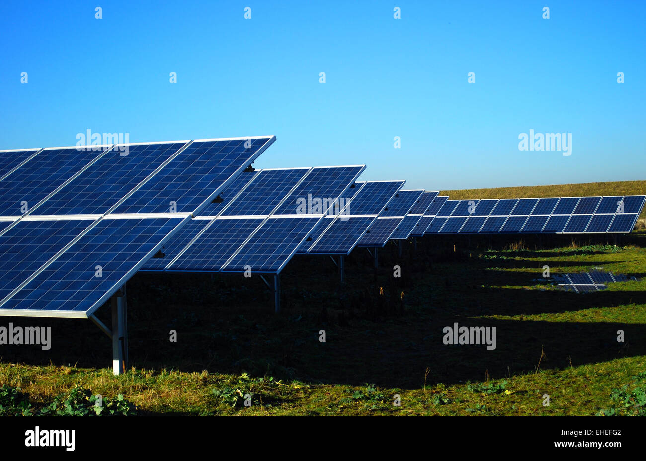 Solarkraftwerk Foto Stock