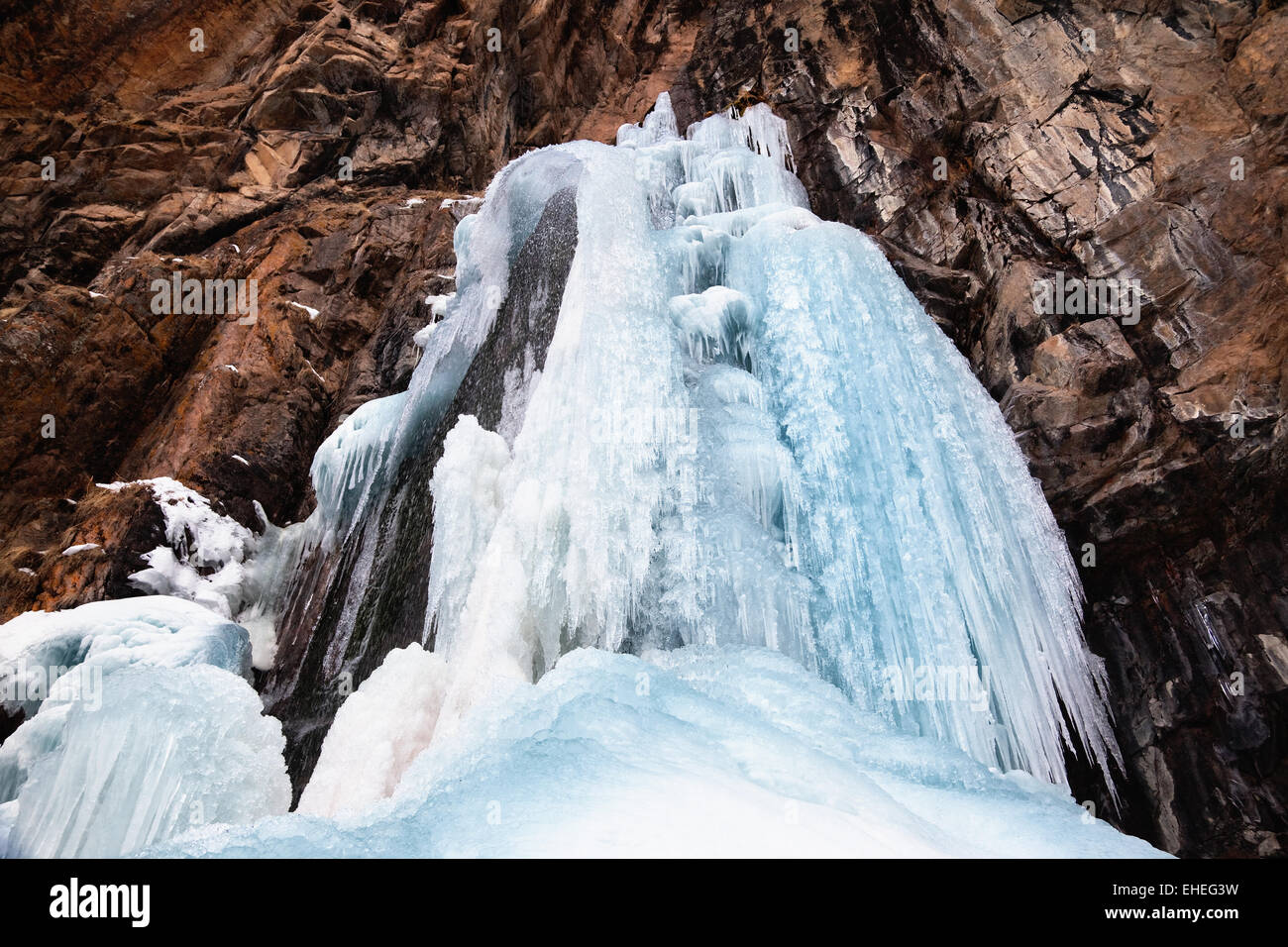 Cascata ghiacciata Foto Stock