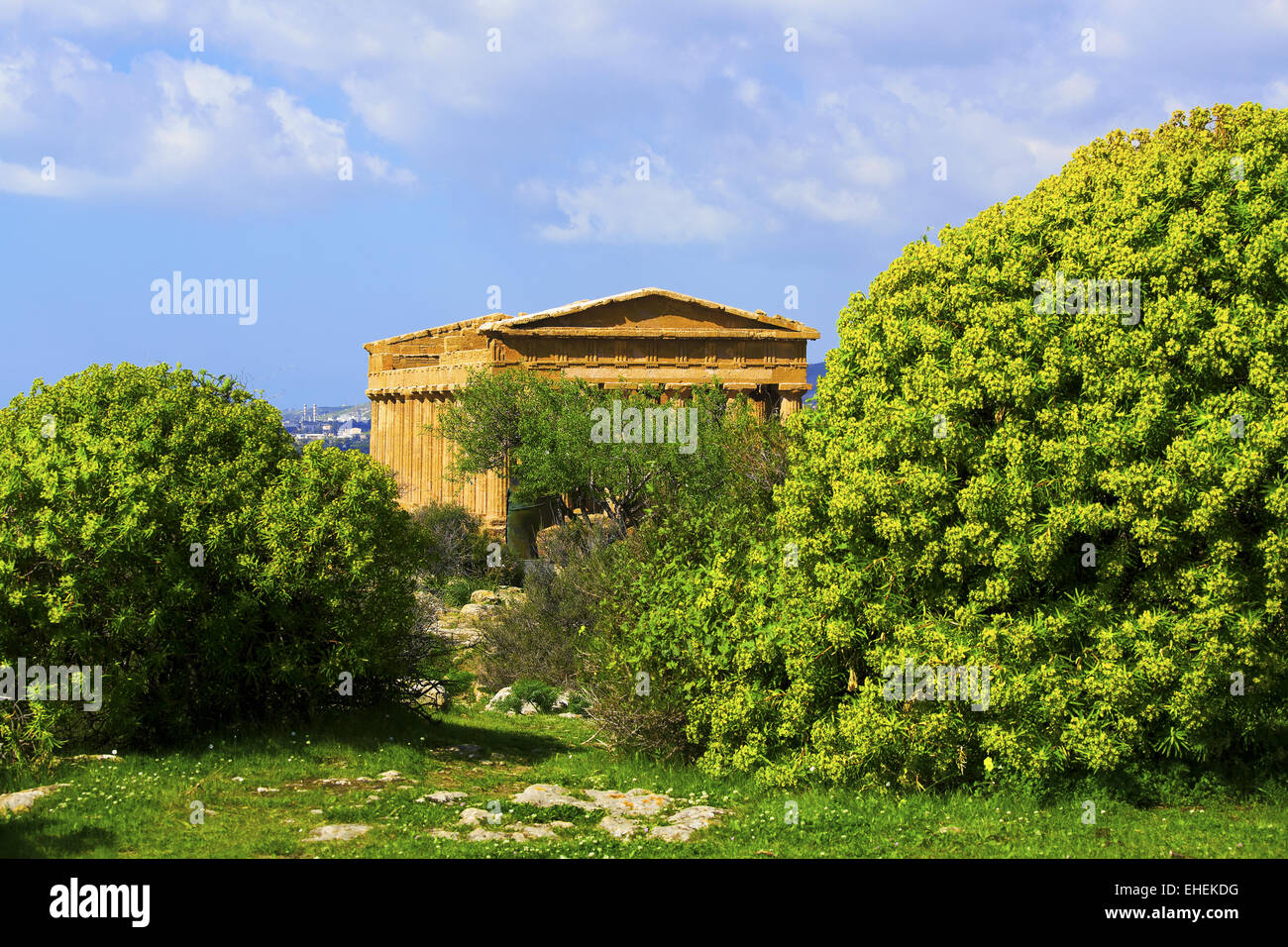 Tempio della Concordia, Agrigent, Sicilia, Italia Foto Stock