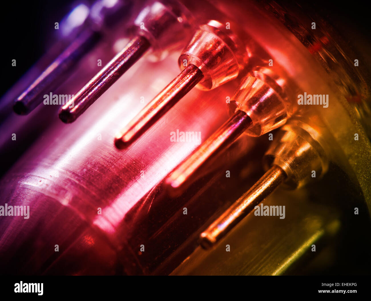 Macro di un tubo a raggi catodici Foto Stock