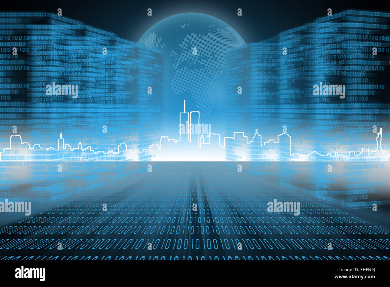 città digitale Foto Stock