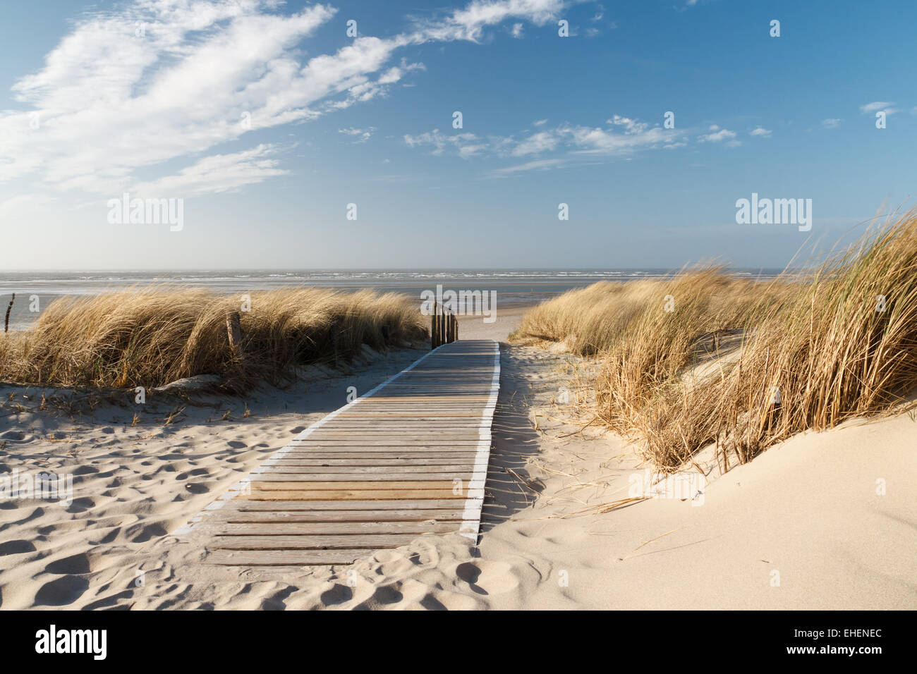Spiaggia del Mare del Nord su Langeoog Foto Stock