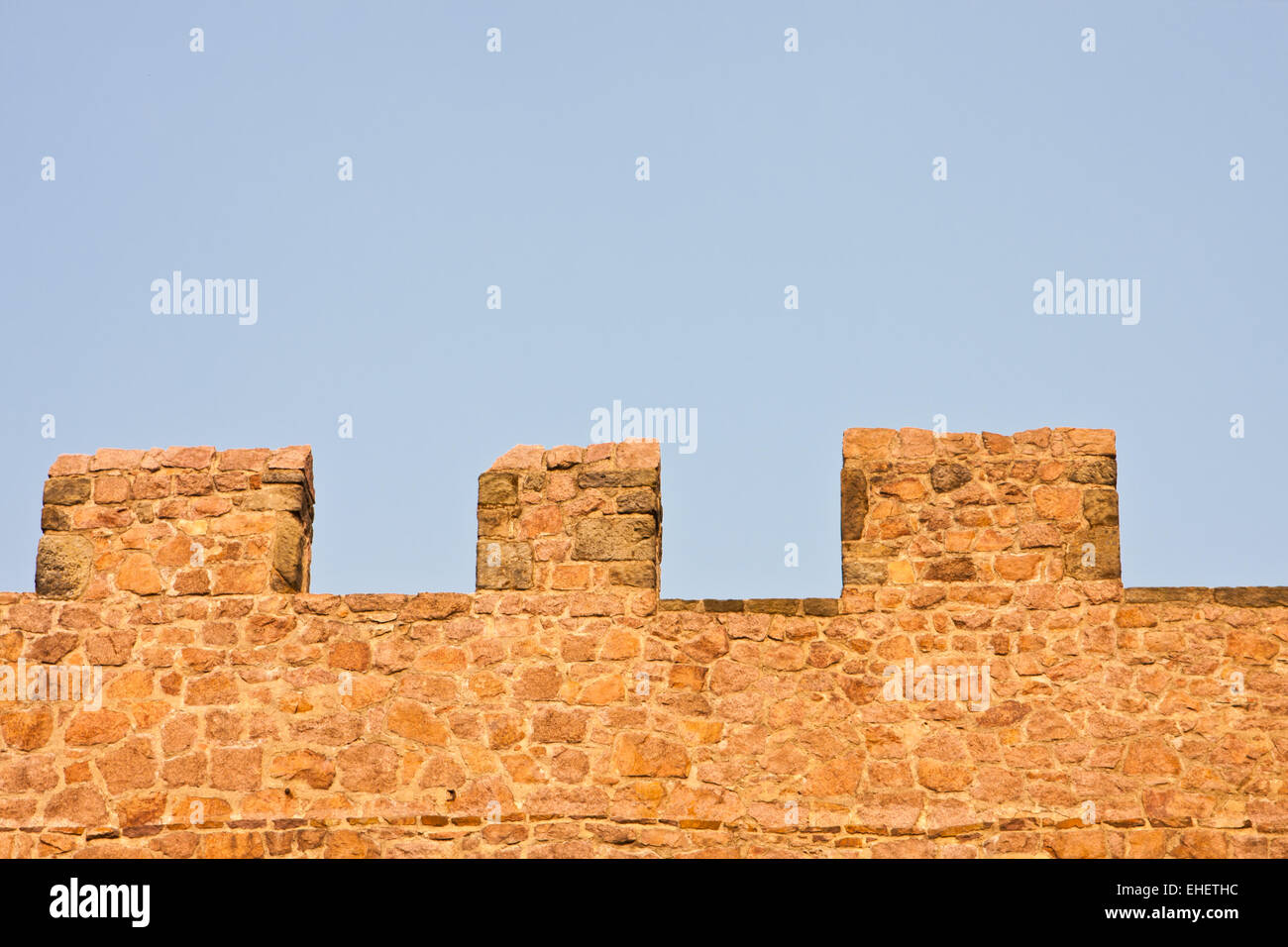 Parete del castello Foto Stock