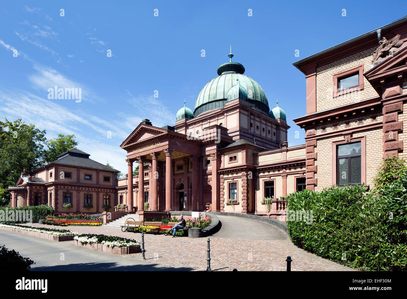 Das Bade- und Theraphiehaus im Bad Homburger Kurpark wurde 1887-90 Fürstenbad als nach Plänen von Louis Jacobs erbaut. Vor dem G Foto Stock
