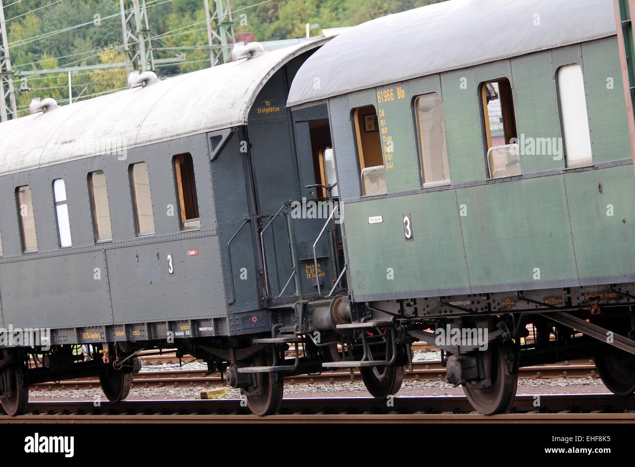 Antico tedesco vagoni ferroviari Foto Stock