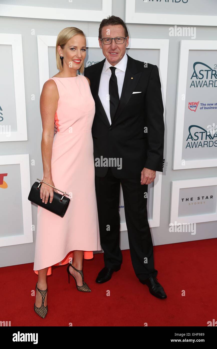 Sydney, Australia. Il 12 marzo 2015. L'ASTRA Awards premiano i migliori in abbonamento televisivo. Celebrità sono arrivati sul tappeto rosso alla Star a Sydney, in Australia. Credito: Richard Milnes/Alamy Live News Foto Stock