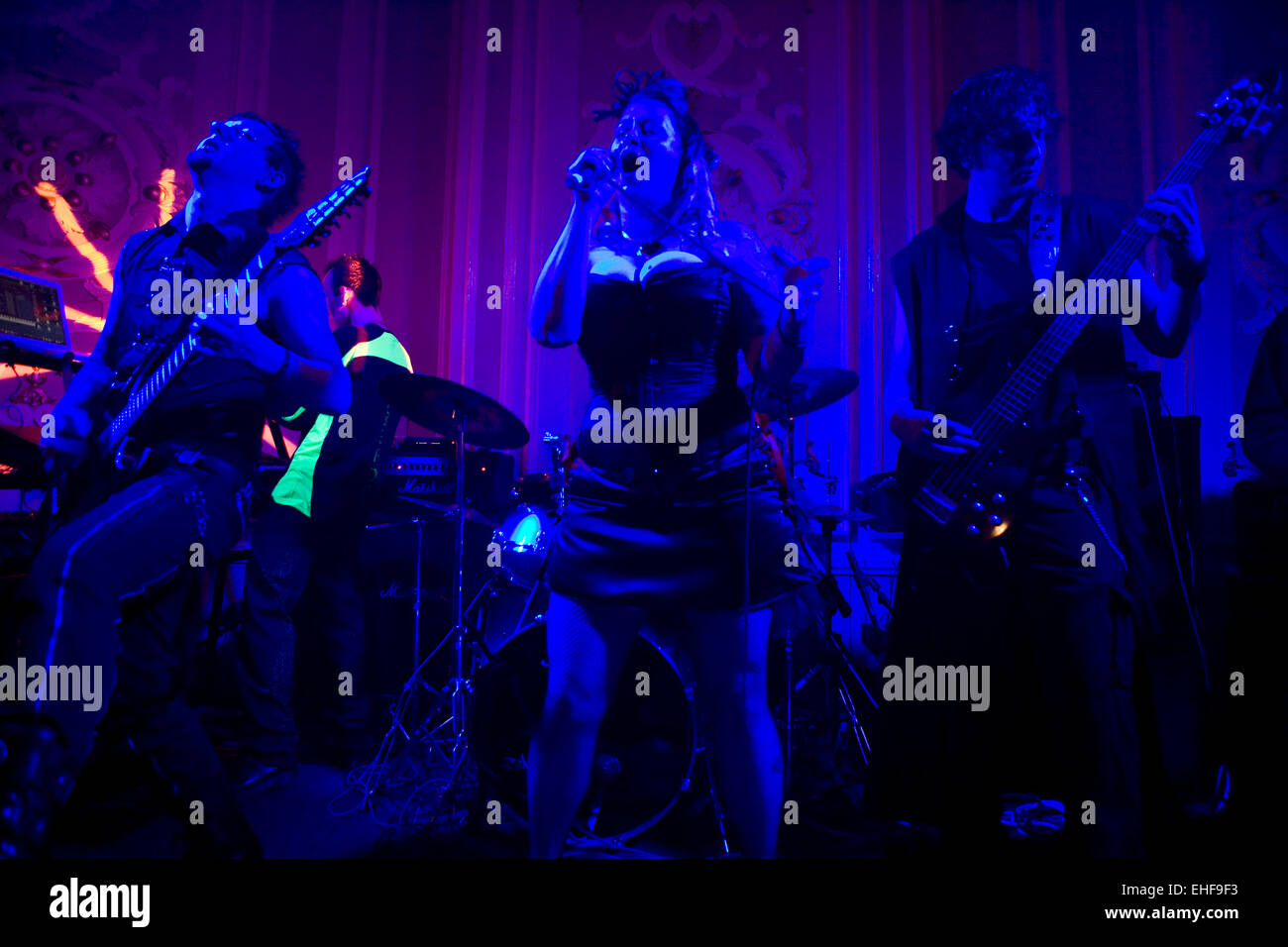 Live Band a Whitby Goth Weekender. Foto Stock