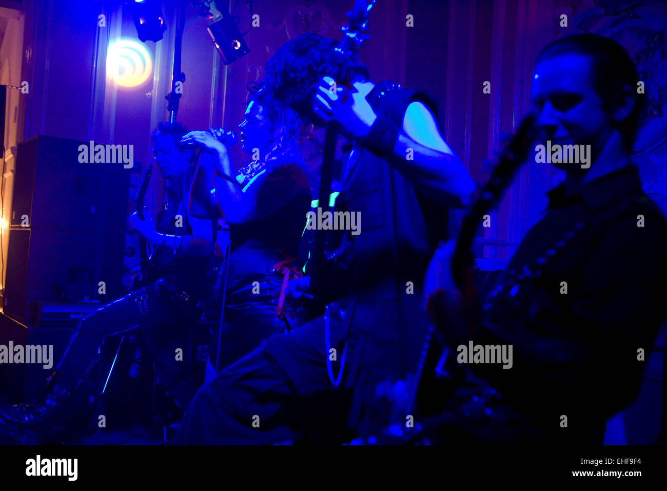 Live Band a Whitby Goth Weekender. Foto Stock