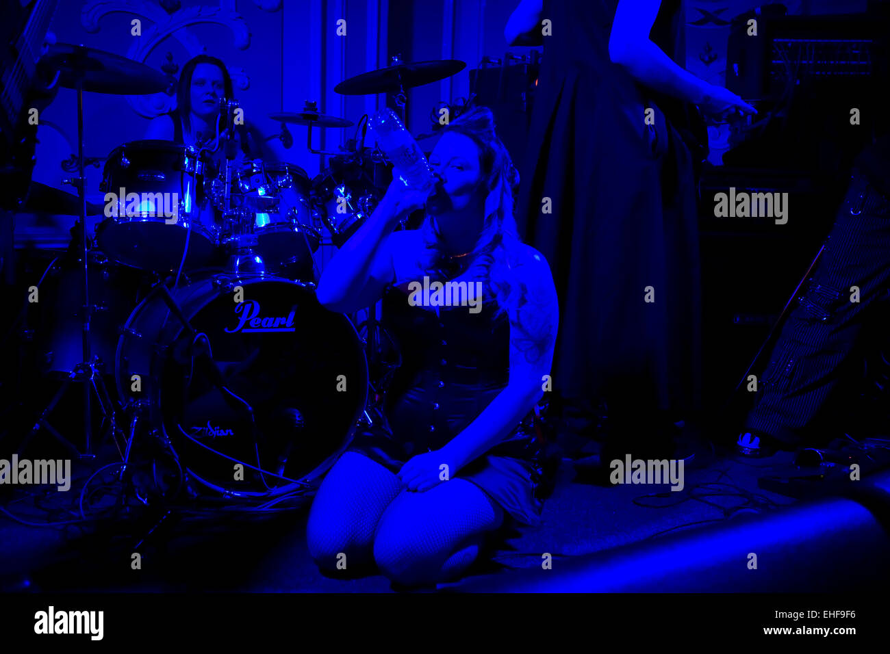 Live Band a Whitby Goth Weekender. Foto Stock