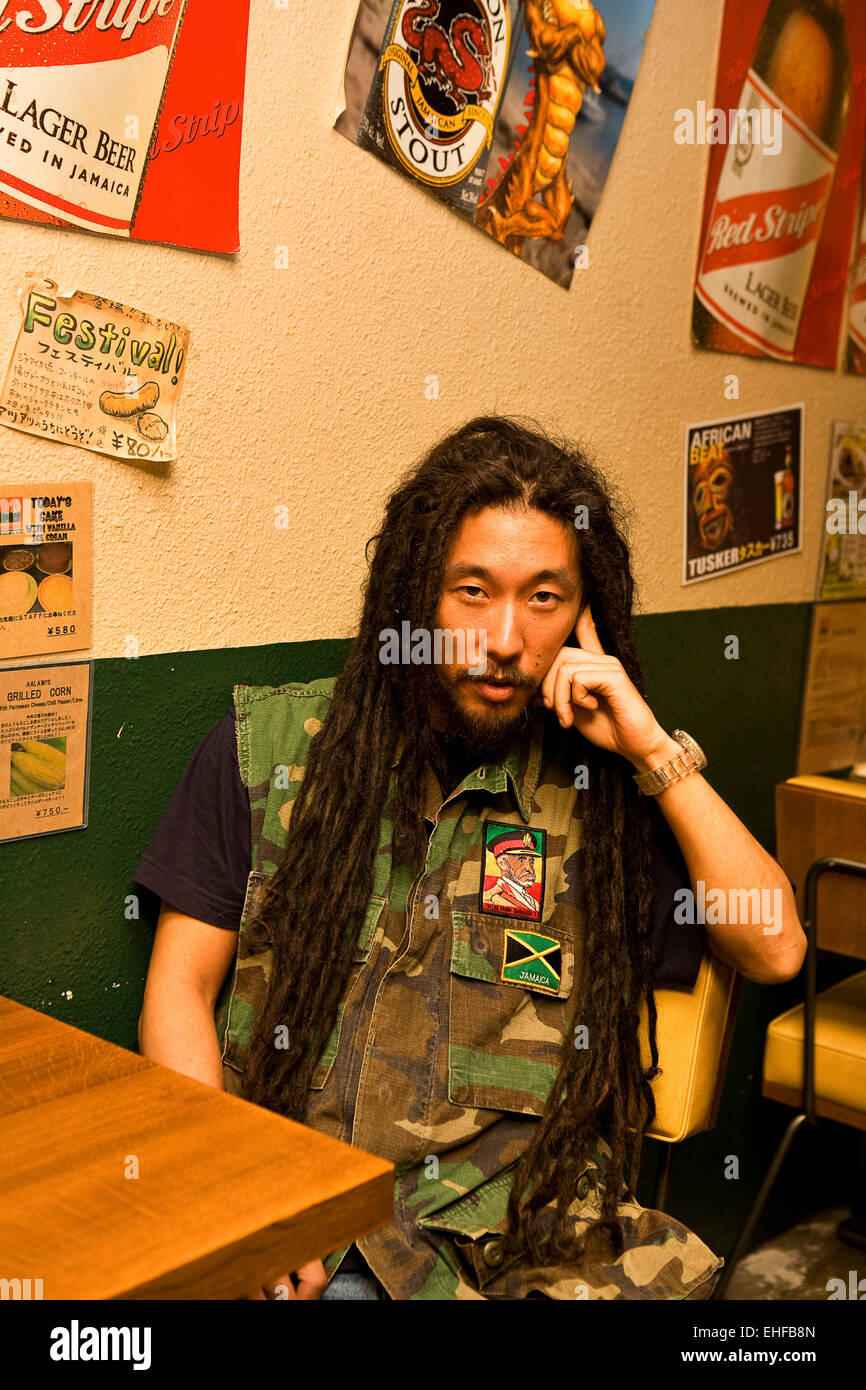 CJ un rasta giapponese a Tokyo in Giappone. Foto Stock