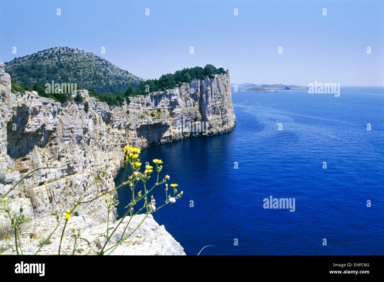 Isola di Dugi otok, scogliere - Croazia Foto Stock